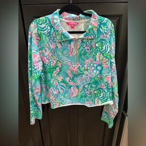 Lilly Pulitzer cropped half zip jacket